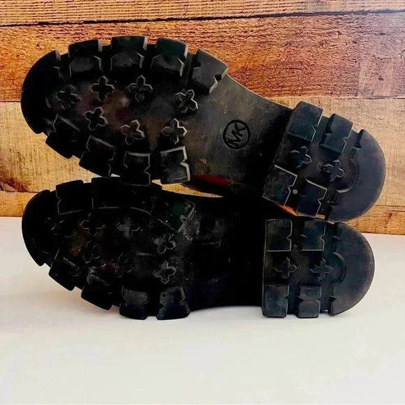 Micheal Kors Ridley Leather Combat Boots - Picture 8 of 13